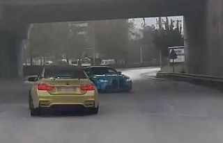 Drift pahalıya patladı, 2 araç trafikten men edildi