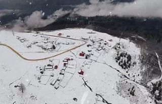 Düzce’nin yüksek kesimleri karla kaplandı