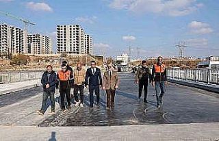 Eğriçay Köprüsü şantiye alanı incelendi