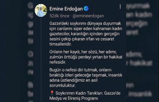 Emine Erdoğan: "Gazze’deki soykırımı dünyaya...