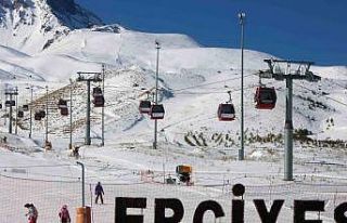 Erciyes’te kayak sezonu açıldı, kayakseverler...