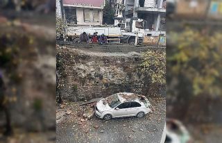 Eyüpsultan’da inşaattaki çalışma park halindeki...