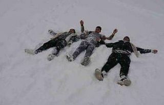 Gaziantep’te kar sevinci