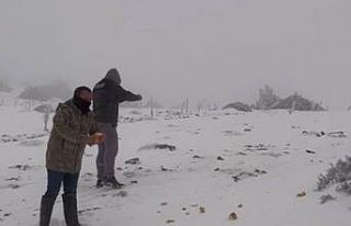 Halkapınar’da kar yağışı etkili oluyor