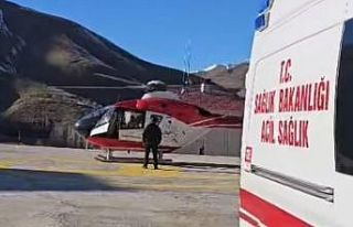 Hamile kadın ambulans helikopterle Van’a getirildi