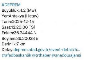 Hatay Valiliği’nden deprem açıklaması