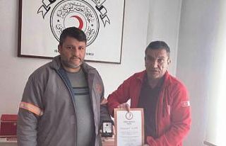 Hisarcık’ta 10 kez kan bağışladı bronz madalya...