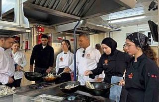 İstiridye mantarları gastronomi öğrencilerine...