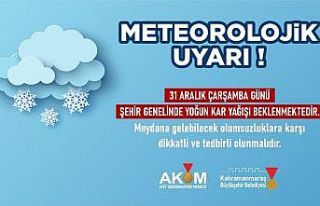 Kahramanmaraş Büyükşehir’den kar uyarısı