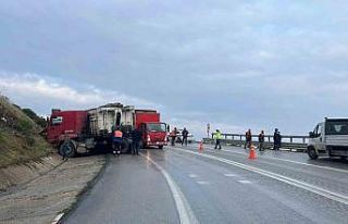 Kamyonlar kafa kafaya çarpıştı