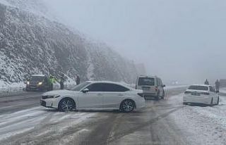 Kar yağışı etkili oldu, Bingöl’de araçlar...