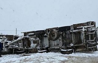 Kar yağışı kazayı beraberinde getirdi