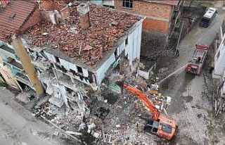 Karabük’te doğal gaz patlaması sonrası hasar...