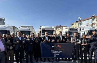 Karaman’dan Gazze’ye 6 yardım tırı dualarla...