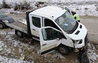 Kastamonu’da işçileri taşıyan kamyonet yan yattı:...