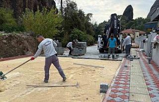 Kemer Kuzdere’de iki sokak arasındaki altyapı...