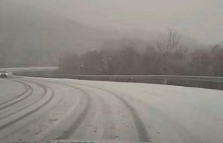 Kırklareli Mahyadağı bölgesinde kar yağışı:...