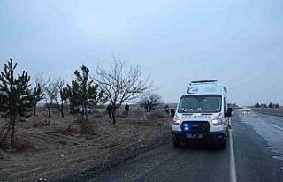 Kontrolden çıkan hafif ticari araç takla attı:...