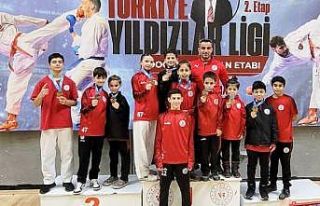 Körfezli karatecilere Sakarya’da 13 madalya