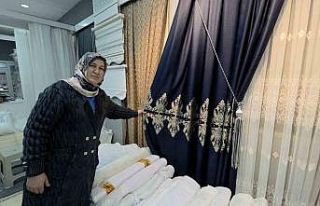 Kütahya’da Osmanlı motifli perdelere yoğun ilgi