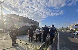 Ortaca’da araç yangını