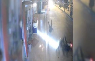 Osmaniye’de motosiklet kazası kamerada