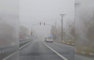 Patnos’ta etkili olan yoğun sis günlük hayatı...