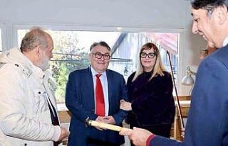 Rektör Özölçer ile Yazar Dr. Sait Başer, BEUN...