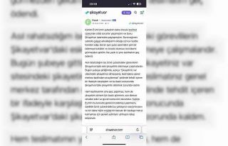 Şikayetini yazınca "Şikayetini silmezsen,...