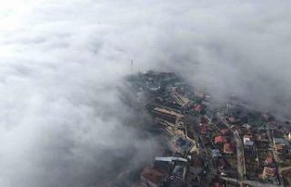 Sis perdesi altındaki Elazığ drone ile görüntülendi