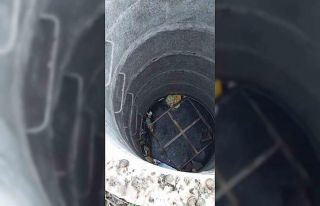 Su kuyusunda mahsur kalan yavru kedi, kurtarılarak...