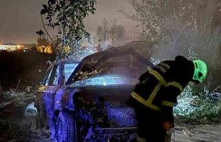 Tarlada park halindeki otomobil alev topuna döndü,...