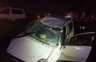 Tekirdağ’da alkollü sürücü su kanalına uçtu