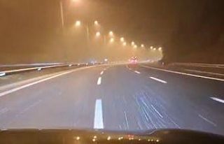 TEM’in Bolu geçişinde tipi şeklinde kar yağışı