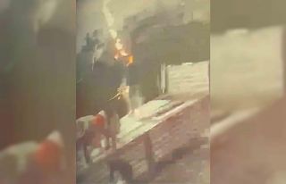 Tırdan yük indiren şahsa yıldırım isabet ettiği...