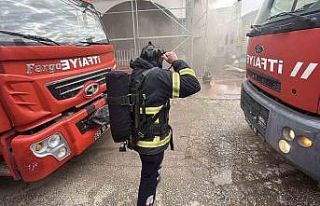 Tokat’ta spiral makinesinin oluşturduğu kıvılcım...