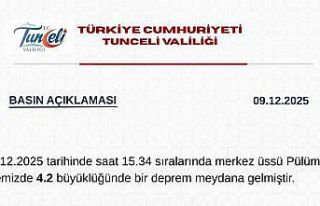 Tunceli Valiliği’den deprem açıklaması: "Şuana...