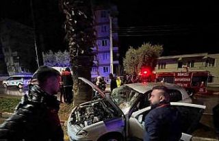 Yağışın neden olduğu kaza ucuz atlatıldı