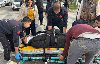 Yayaya çarpmamak için motosikleti devirdi: 1 yaralı