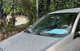 Zonguldak’ta ceviz büyüklüğünde dolu yağdı