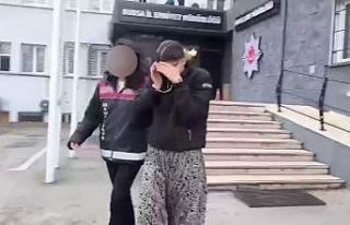 107 suç kaydı olan kadın hırsız, polis baskınında...