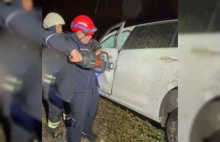 Adana’da şarampole yuvarlanan otomobildeki 2 kişi...