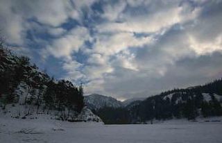 Afyonkarahisar’da kış manzarası havadan görüntülendi