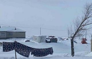 Ağrı’da köyler kışın tamamen kar altında...