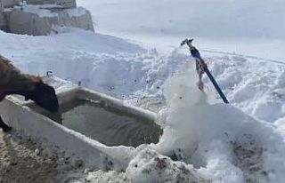 Ağrı’da soğuk hava etkisini göstermeye devam...