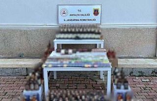 Antalya’da 852 litre kaçak alkol ele geçirildi