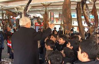 Ara tatile giren öğrencilerden, balık müzesi ziyareti