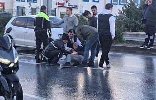 Aracın çarptığı yaya yaralandı