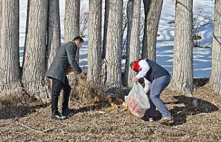 Aşkale’de yaban hayatı için doğaya yem bırakıldı