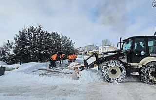 Aydıntepe’de karla mücadele ilçe genelinde devam...